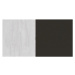 Rohová šatní skříň delbert 2 - borovice/tmavě šedá