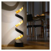 Eco-Light LED stolní lampa helix, výška 66 cm, černá zlatá