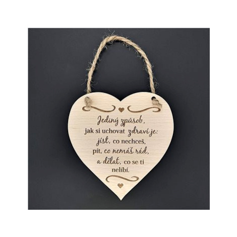 AMADEA Dřevěné srdce s nápisem Jediný způsob... , masivní dřevo, 16 x 15 cm