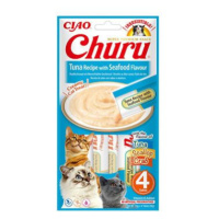 Churu Cat Tuna Recipe With Seafood Flavor 4x14g