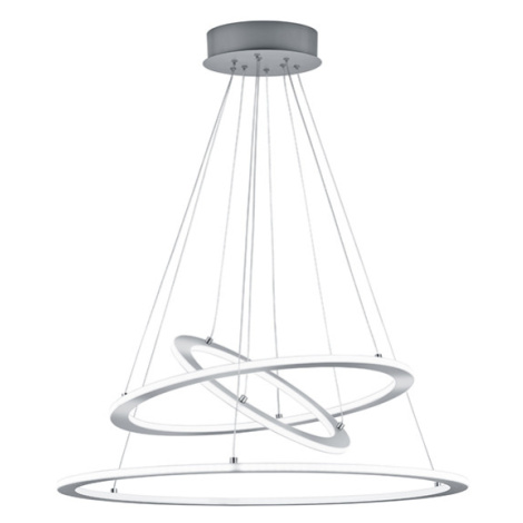Designová závěsná lampa z oceli včetně LED třístupňového stmívatelného - Tijn TRIO