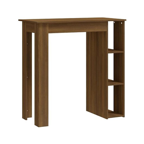 Barový stůl s regálem hnědý dub 102 × 50 × 103,5 cm, 812965 SHUMEE