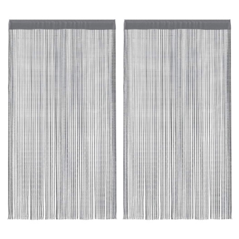 vidaXL Šňůrkové závěsy 2 ks antracitové 140x250 cm