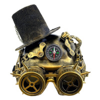 Maska Steampunk s kloboučkem