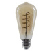 LED Spiral Filament žárovka Amber ST64 4W/230V/E27/1800K/270Lm/360°/Dim