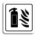 Accept Piktogram "hasicí přístroj" (80 × 80 mm) (bílá tabulka - černý tisk)