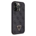 Guess PU 4G Strass Triangle Metal Logo Kryt + Crossbody Popruh iPhone 15 Pro Max černý