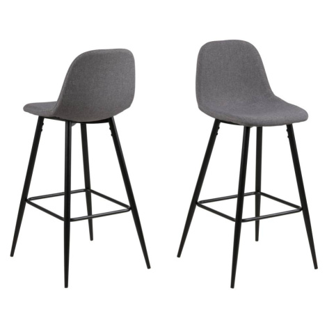 Dkton Designová barová židle Nayeli světle šedá a černá 91 cm