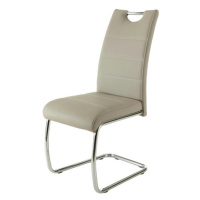 Jídelní židle FLORA S krémová, syntetická kůže