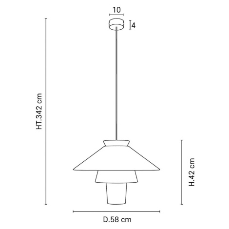 MARKET SET MARKET SET Závěsné svítidlo Ruche, Ø 58 cm, marshmallow