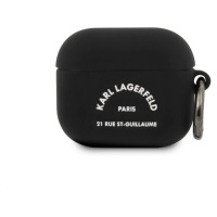 Karl Lagerfeld Rue St Guillaume silikonové pouzdro pro Airpods 3 černé