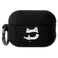 Karl Lagerfeld 3D Logo NFT Choupette Head Silikonové pouzdro Airpods Pro 2 černé