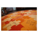 Dětský koberec PUZZLE oranžový kruh
