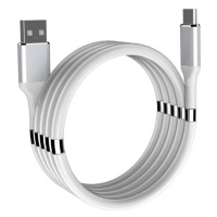 SN01-1M-Typ-C-Bílá | Navíjecí USB kabel pro rychlé nabíjení | Rychlé nabíjení 3.0 Bílý