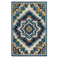 Modrý venkovní koberec 120x170 cm Beach Floral – Flair Rugs