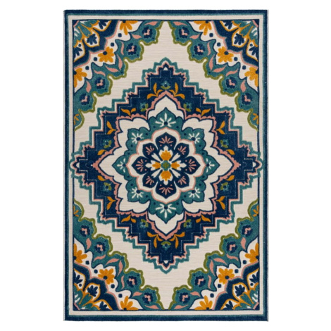Modrý venkovní koberec 120x170 cm Beach Floral – Flair Rugs