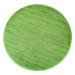 Kulatý koberec zelené barvy