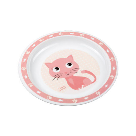 Zvířátka růžový plastový talíř