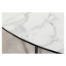 LuxD Kulatý jídelní stůl Malaika 120 cm bílý - vzor mramor