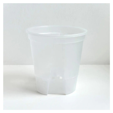 Průhledný samozavlažovací květináč Aero 18 cm