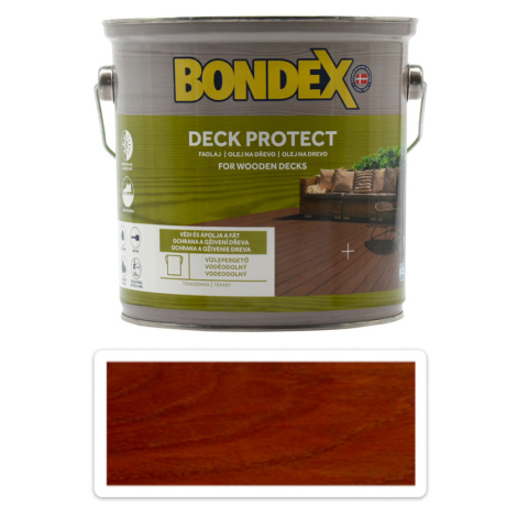 BONDEX Deck Protect - ochranný syntetický olej na dřevo v exteriéru 2.5 l Červený mahagon