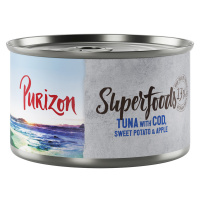 Purizon Superfoods 12 x 140 g - tuňák s treskou, batáty a jablkem