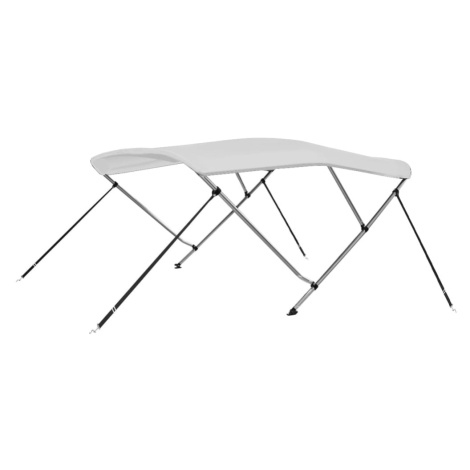 vidaXL Bimini stříška se 3 oblouky bílá 183 x 196 x 137 cm