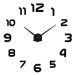 KIK KX7845 Designové 3D nalepovací hodiny 120cm černá