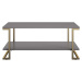 Konferenční stolek v šedo-zlaté barvě CosmoLiving by Cosmopolitan Camila, 106 x 45 cm