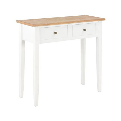 Toaletní konzolový stolek bílý 79 × 30 × 74 cm dřevo SHUMEE
