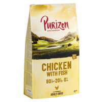 Purizon Adult 80:20:0 kuřecí s rybou - bez obilovin - výhodné balení: 2 x 12 kg