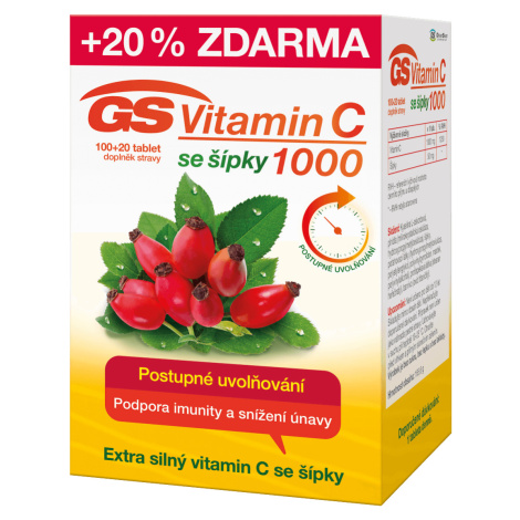 GS Vitamin C1000 + šípky 120 tablet Green Swan
