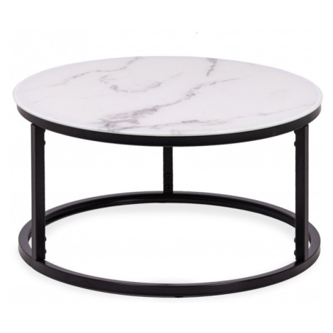 Hector Konferenční stolek Lula 60 cm bílo-černý