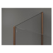 MEXEN/S Kioto Sprchová zástěna WALK-IN 100 x 95 x 30 cm, transparent, růžové zlato 800-100-095-2