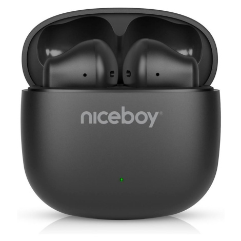 Niceboy Beans 4 POP - Bezdrátová sluchátka 200 mAh + 2x 30 mAh IPX4 černá beans-4-pop-black