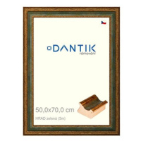 DANTIK rámeček 50 × 70, HRAD zelený plexi čiré