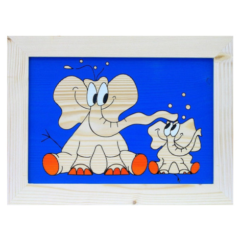 70 dětský obrázek sloni modrý - s - 200x250mm
