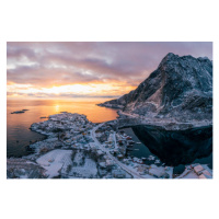 Fotografie Lofoten islands landscape in winter, Arctic Circle, © Marco Bottigelli, 40 × 26.7 cm