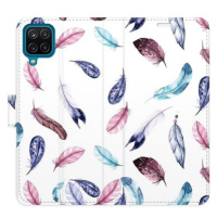 iSaprio flip pouzdro Colorful Feathers pro Samsung Galaxy A12