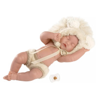 Llorens 63203 NEW BORN HOLČIČKA - spící realistická panenka miminko s celovinylovým tělem - 31 c
