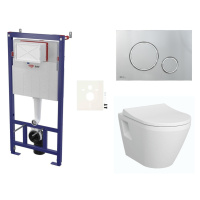 Cenově zvýhodněný závěsný WC set SAT do lehkých stěn / předstěnová montáž+ WC VitrA Integra SIKO