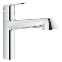 Dřezová baterie Grohe Eurodisc s vytahovací sprškou chrom 32257002