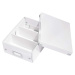Bílý kartonový úložný box s víkem 22x28x10 cm Click&Store – Leitz
