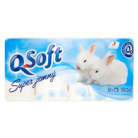 Q-Soft Toaletní papír super jemný 3 vrstvý 8 ks