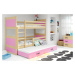 BMS Dětská patrová postel s přistýlkou ​​RICO 3 | borovice 80 x 190 cm Barva: Bílá