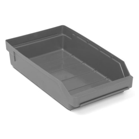 Skladová nádoba REACH, 400x240x95 mm, recyklovaný plast, šedá