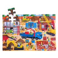 Bigjigs Toys Podlahové puzzle Staveniště 48 dílků