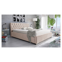 Eka Čalouněná postel Luxurious 140x200 cm Barva látky Trinity: (2310) Růžová, Úložný prostor: S 
