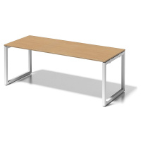 BISLEY Psací stůl CITO s podstavcem ve tvaru O, v x š x h 740 x 2000 x 800 mm, podstavec bílý, d