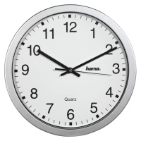 Hama Hama - Nástěnné hodiny 1xAA stříbrná